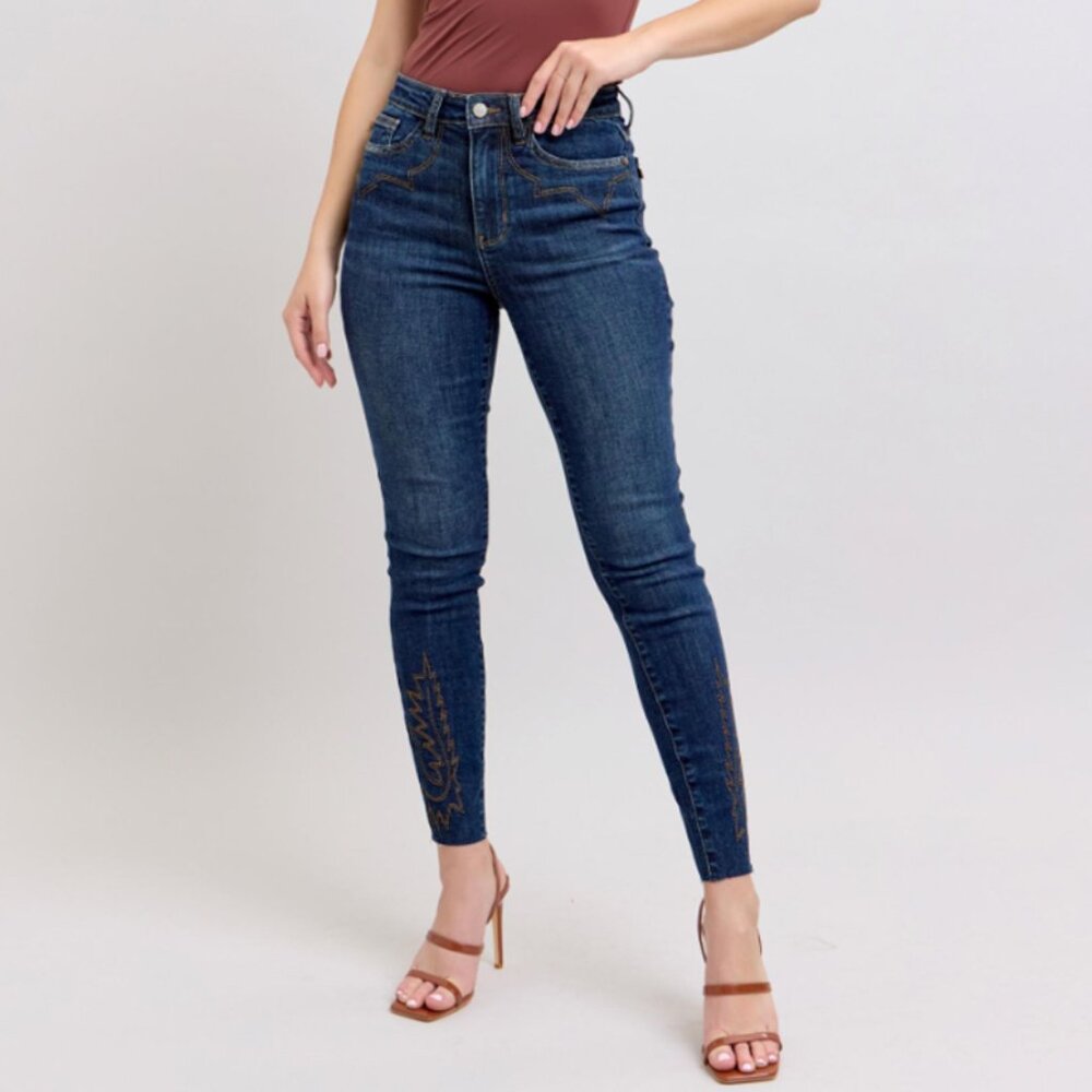 Judy Blue Western Embroidery Detail Skinny